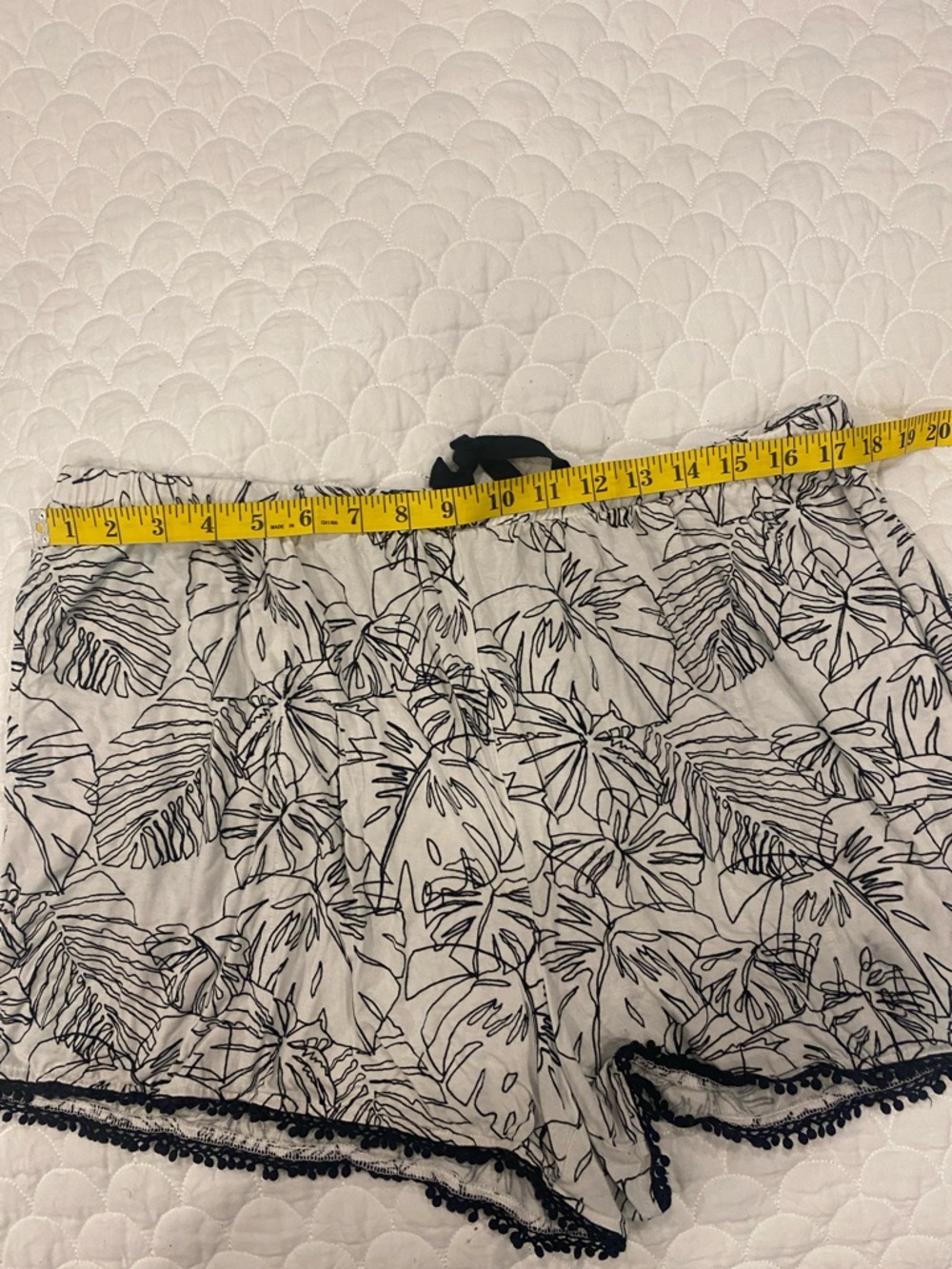 Soma Black & White Palm Print Sleep Shorts XL - Picture 3 of 5
